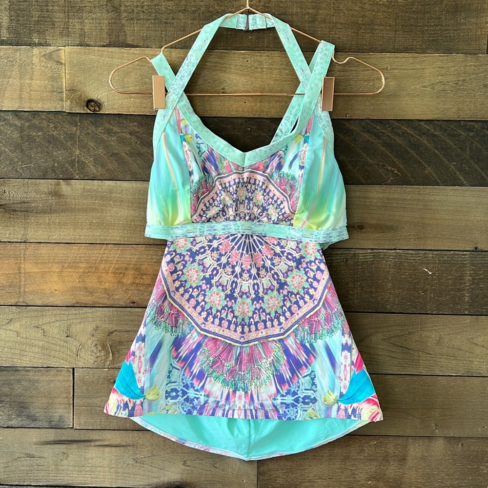 CALIA by Carrie Underwood Aqua and Pink Bikini